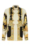 Versace Coral Theatre Shirt And Blouse Multicolor In Yellow