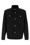 Versace Gabardine Shirt With Chest Pockets And Cuffed Sleeves