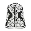 Versace Baroque Pattern Structured Collar Long Sleeves Shirt