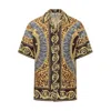 Versace Leopard Printed Short-sleeved Shirt