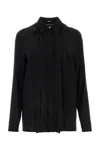 Versace Elegant Crepe Shirt For Women In Black