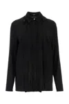 Versace Elegant Crepe Shirt For Women In Black