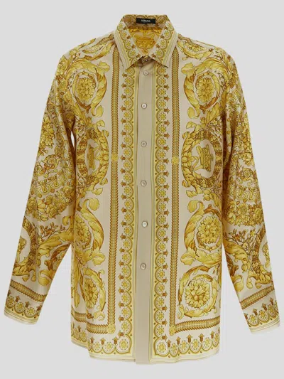 Versace Shirts In Gold