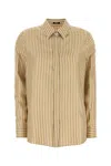 Versace Printed Silk Shirt In Neutral