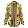 Versace Silk Printed Shirt For Men In Multicolor