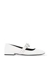 Versace Woman Ballet Flats White Size 6 Leather In White