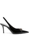Versace Gianni Ribbon Slingback In Black