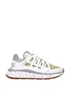 Versace White Leather Sneakers In Multi
