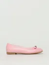 Versace Ballerine Gianni Ribbon  In Pelle Di Agnello