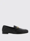 Versace Logo-embellished Leather Loafers In Black