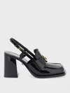 Versace Embellished Patent-leather Slingback Pumps In Black
