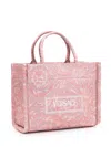 Versace Women's Barocco Athena Small Tote Bag In Pink