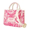 Versace Petit Fourre-tout En Raphia Barocco Athena In Pink