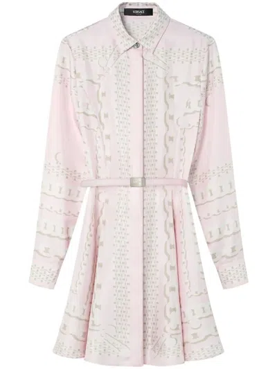 VERSACE VERSACE SHORT DRESS WITH PRINT