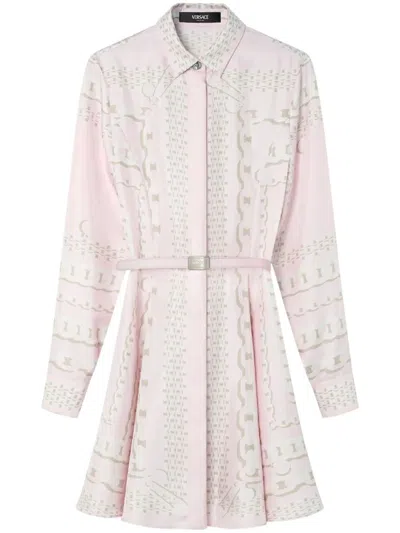VERSACE VERSACE SHORT DRESS WITH PRINT