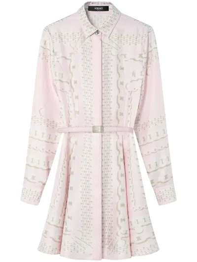 VERSACE SHORT DRESS WITH PRINT