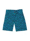 Versace La Greca Printed Shorts In Multicolour