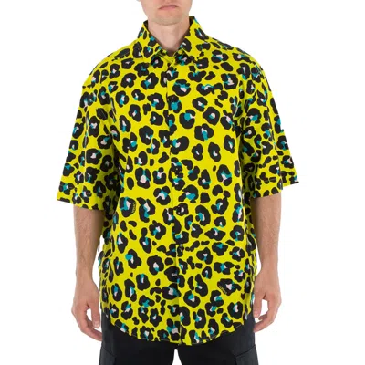 VERSACE SHORT SLEEVE ANIMAL PRINT SHIRT