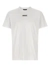 Versace White T-shirt With Lettering Logo On The Front In Cotton Man In White