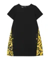 Versace Short Sleeve Dress In Black