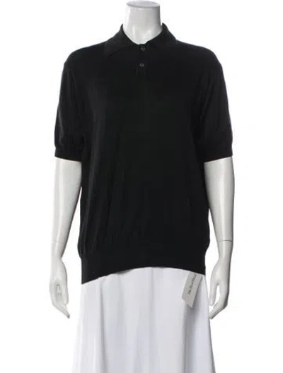 Pre-owned Versace Short Sleeve Polo In Blue