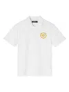Versace Boys' Piquet Medusa Alloro Print Polo - Little Kid In White