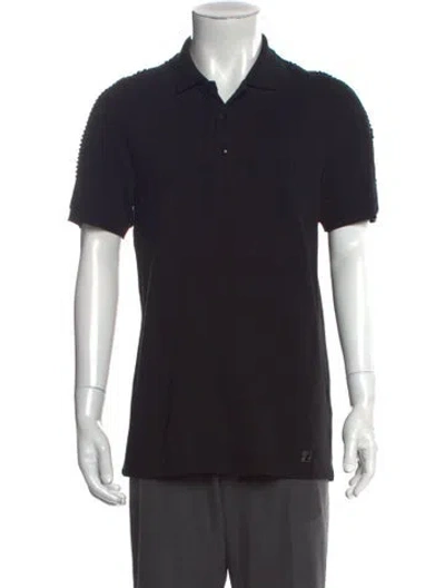 Pre-owned Versace Short Sleeve Shirt In Black