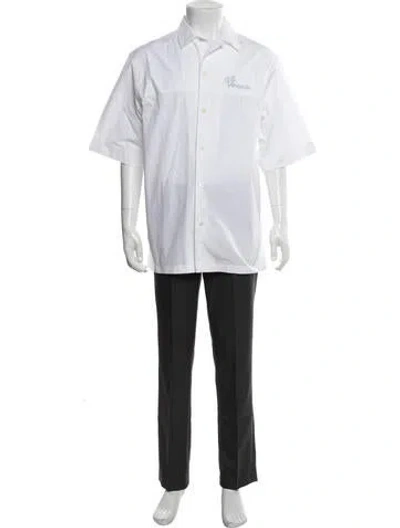 Pre-owned Versace Short Sleeve Shirt In White