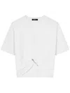 Versace Logo And Safety Pin Cotton T-shirt