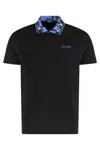 Versace Short-sleeved Polo Shirt In Black