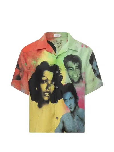 Versace Pattern-printed Twill Shirt In Animal Print
