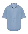 Versace Medusa Cameo Camp Shirt In Blue