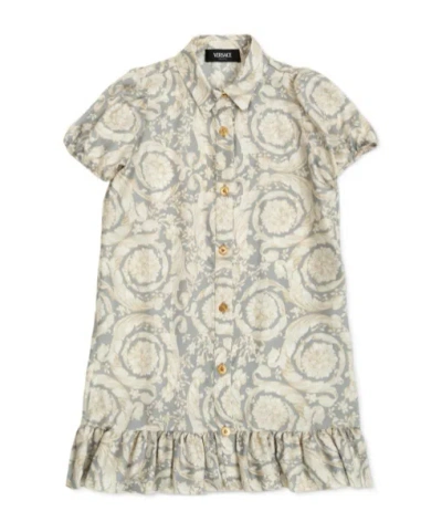 Versace Short-sleeved Skirt In Nude