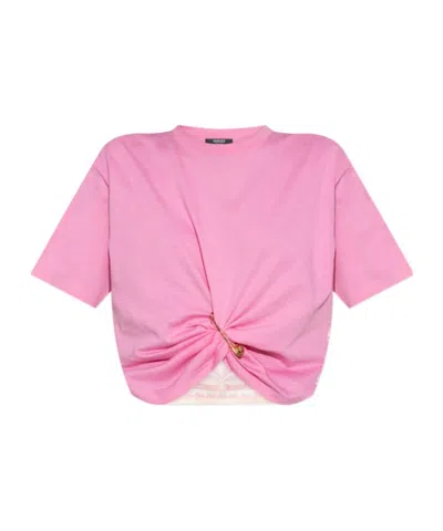 Versace Short-sleeved T-shirt In Pink