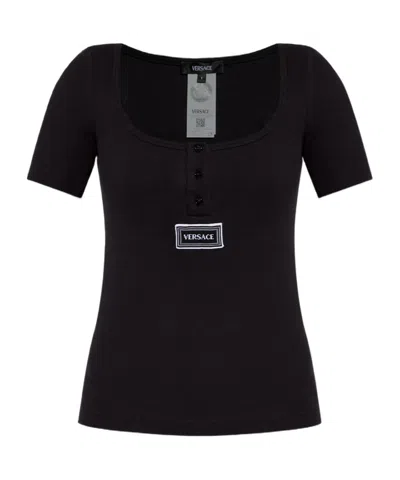 Versace Short-sleeved T-shirt In Black