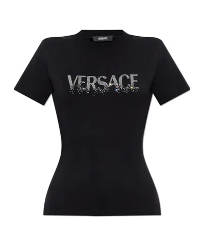 Versace Short-sleeved T-shirt In Black