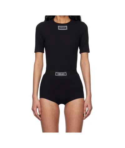 Versace Short-sleeved T-shirt In Black