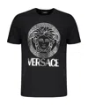 Versace Printed Cotton T-shirt In Black