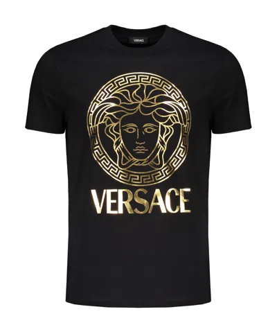 Versace Short-sleeved T-shirt In Black