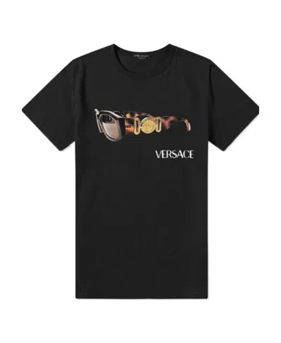 Versace Short-sleeved T-shirt In Black