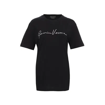Versace Short-sleeved T-shirt In Black