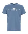 Versace T-shirt In Cotone Ceruleo  Uomo In Blue