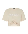 Versace Safety Pin 1978 Re-edition Logo T-shirt In Nude