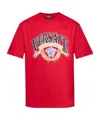 Versace Sequin-embellished Crew-neck T-shirt In Red