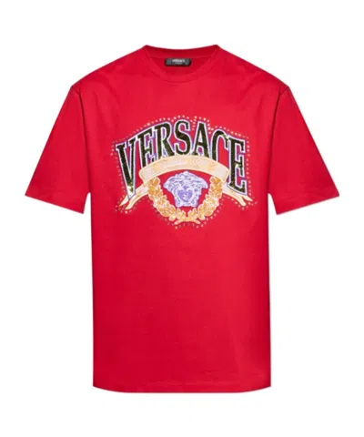 Versace Short-sleeved T-shirt In Red
