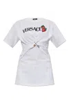 Versace Safety Pin Embroidered T-shirt In White