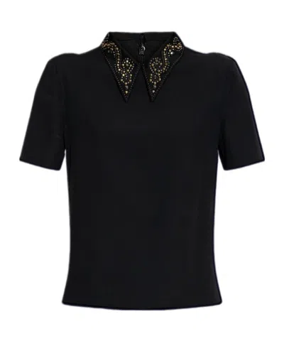 Versace Short-sleeved Tops In Black