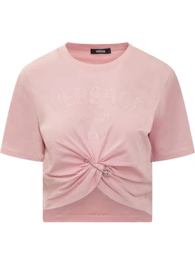 Versace Short T-shirt In Pink