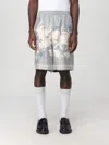 Versace Barocco Sea Print Silk Shorts In Multicolor