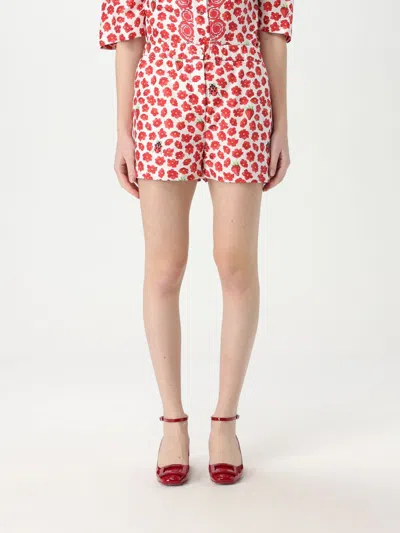 VERSACE SHORT VERSACE WOMAN COLOR RED,427318014